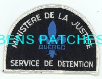 CANADA,QUEBEC,MINISTERE DE LA JUSTICE SERVICE DE DETENTION 1